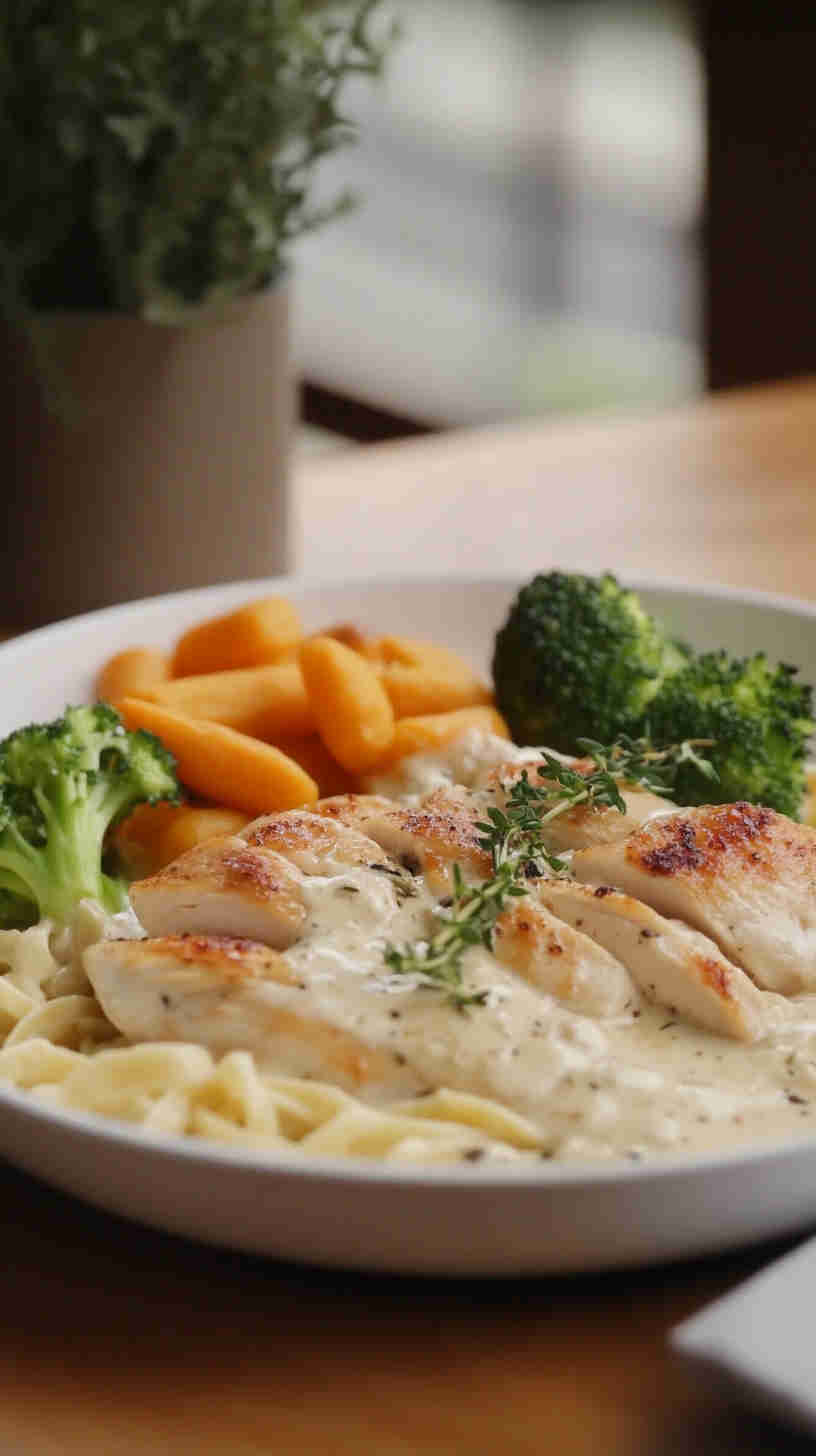 Simple Chicken Alfredo