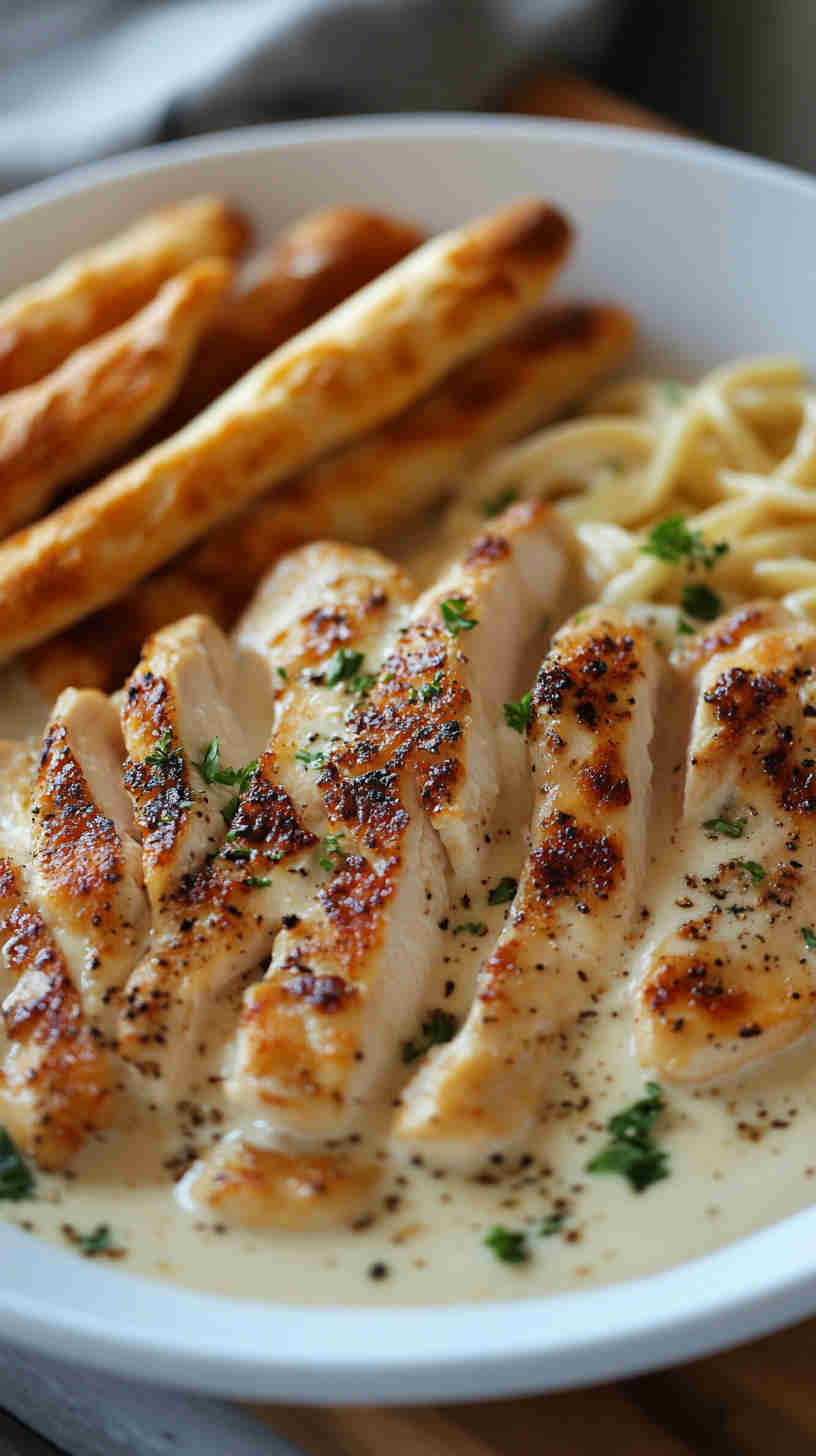 Simple Chicken Alfredo