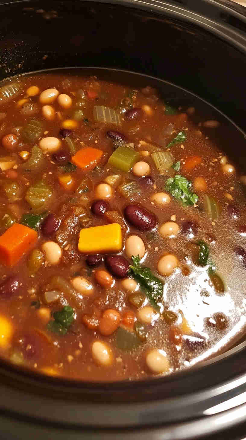 Simple and Savory 15 Bean Soup in the Crock Pot