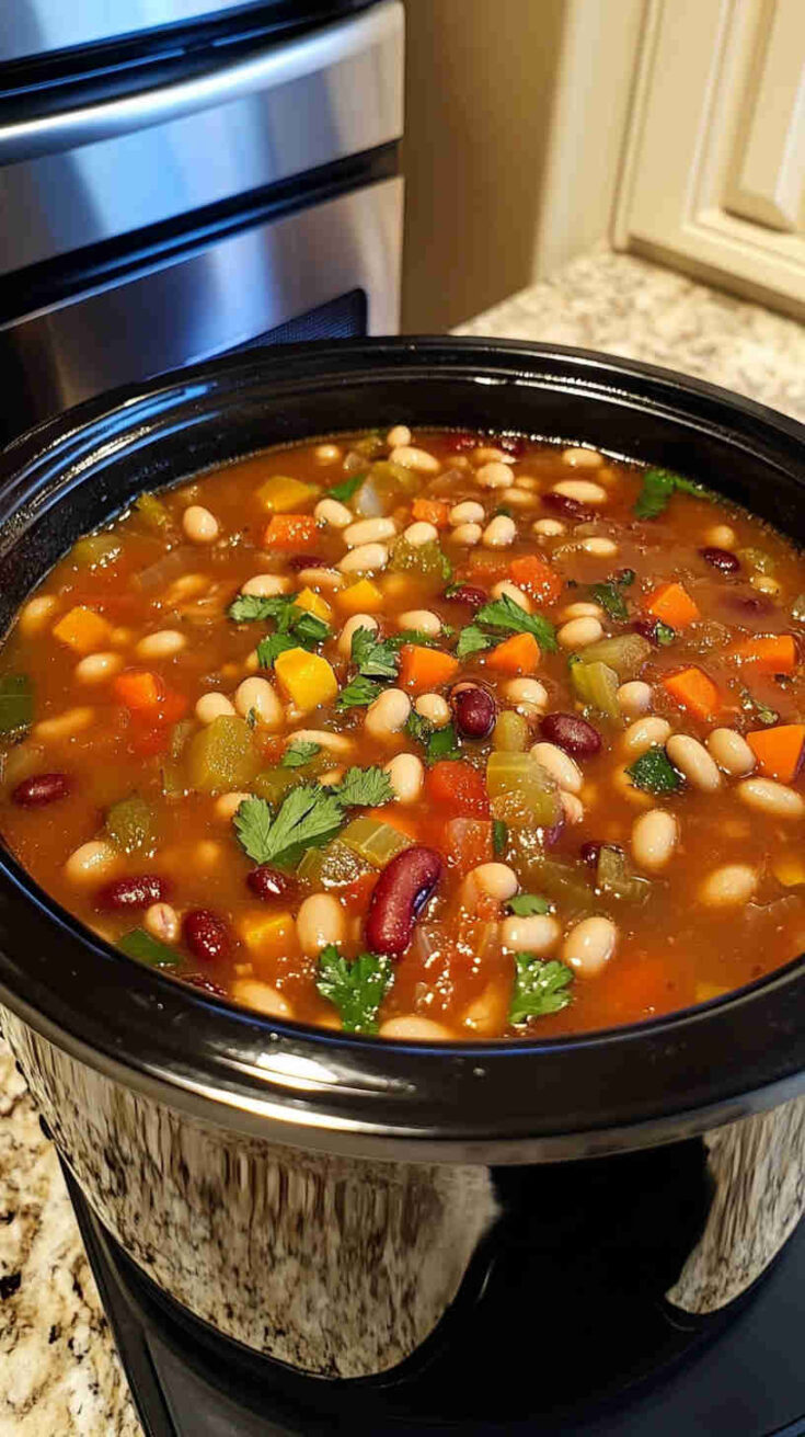 Simple and Savory 15 Bean Soup in the Crock Pot