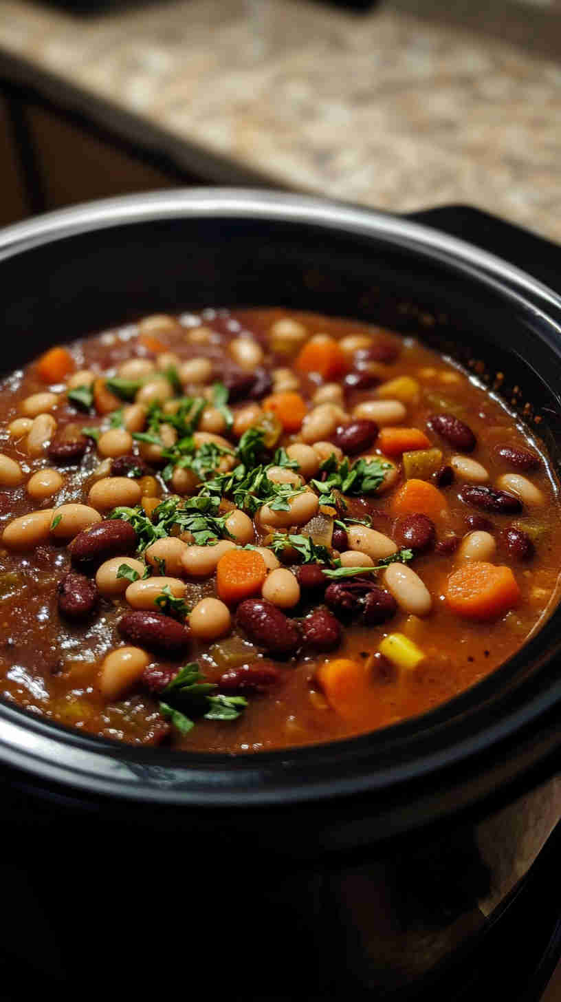 Simple and Savory 15 Bean Soup in the Crock Pot