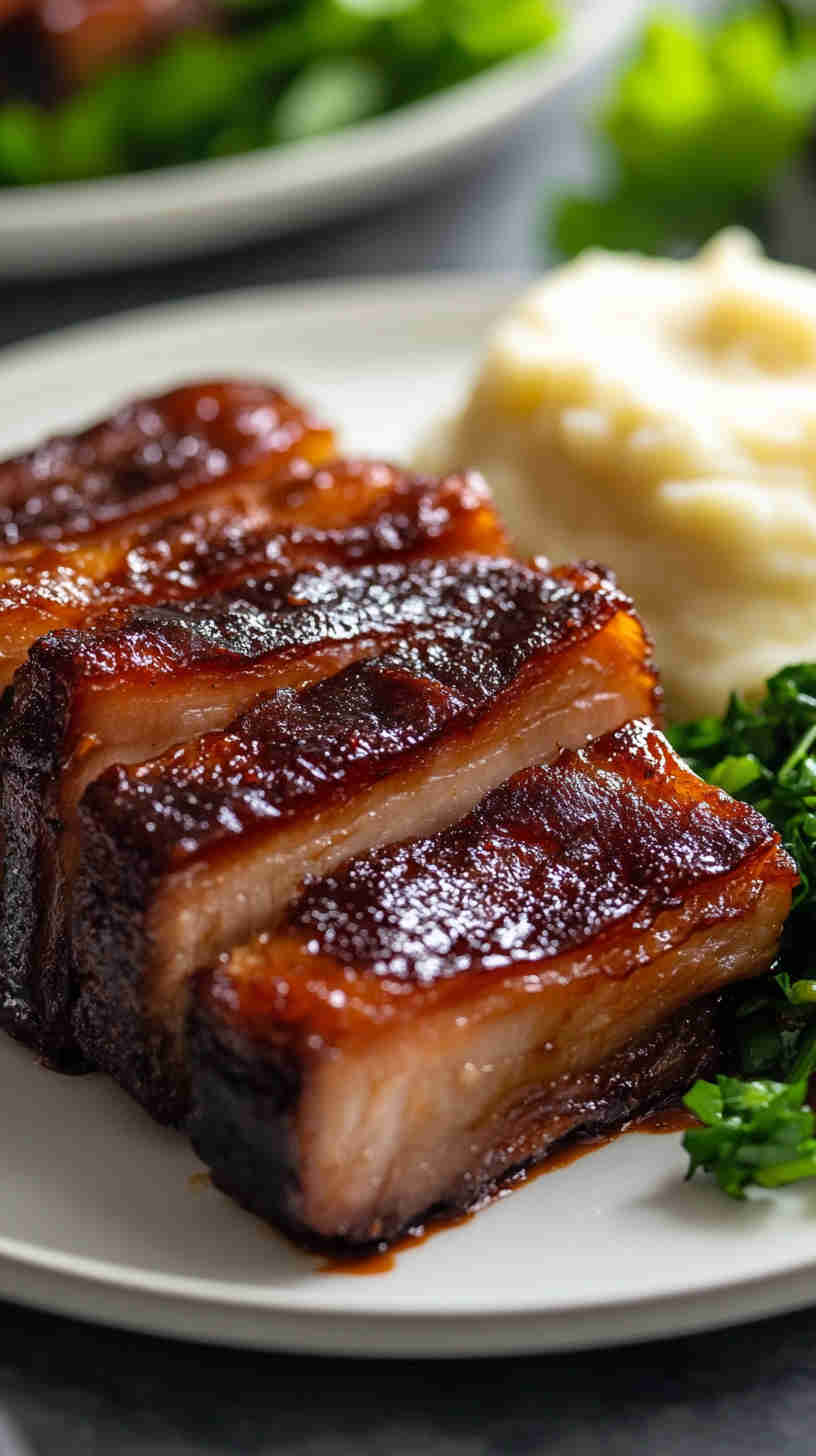 Slow Cooked BBQ Pork Belly