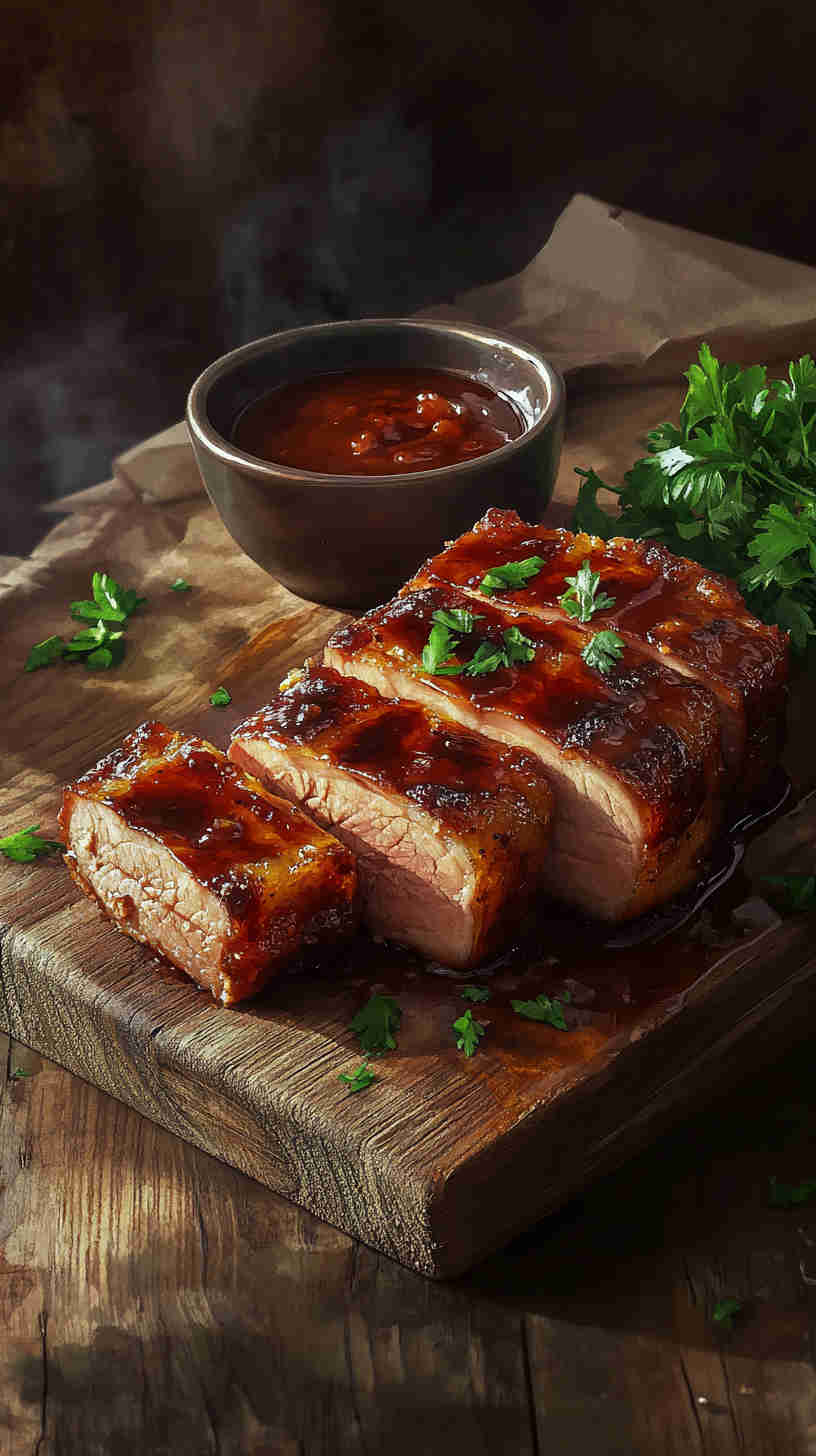 Slow Cooked BBQ Pork Belly