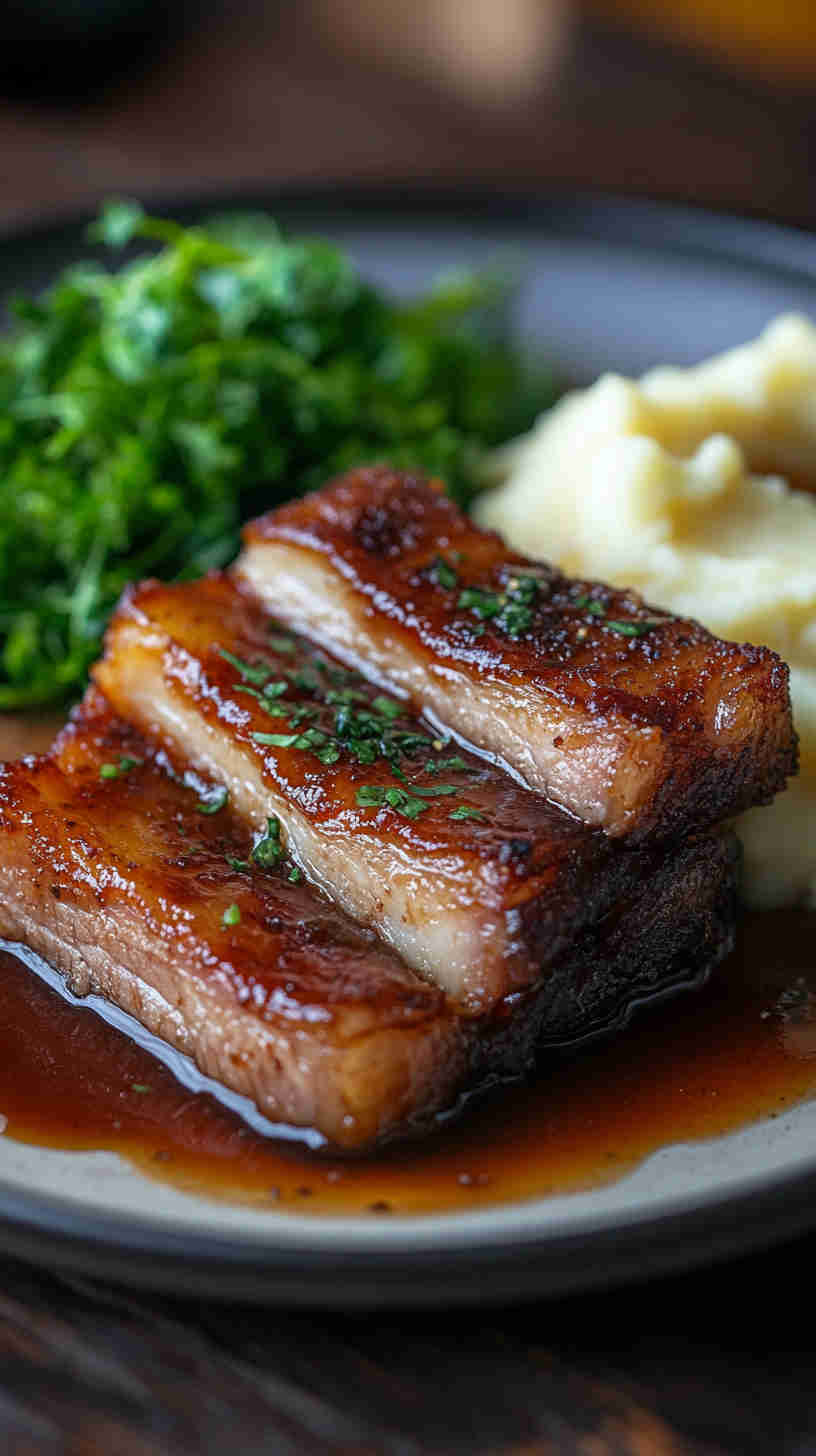 Slow Cooked BBQ Pork Belly