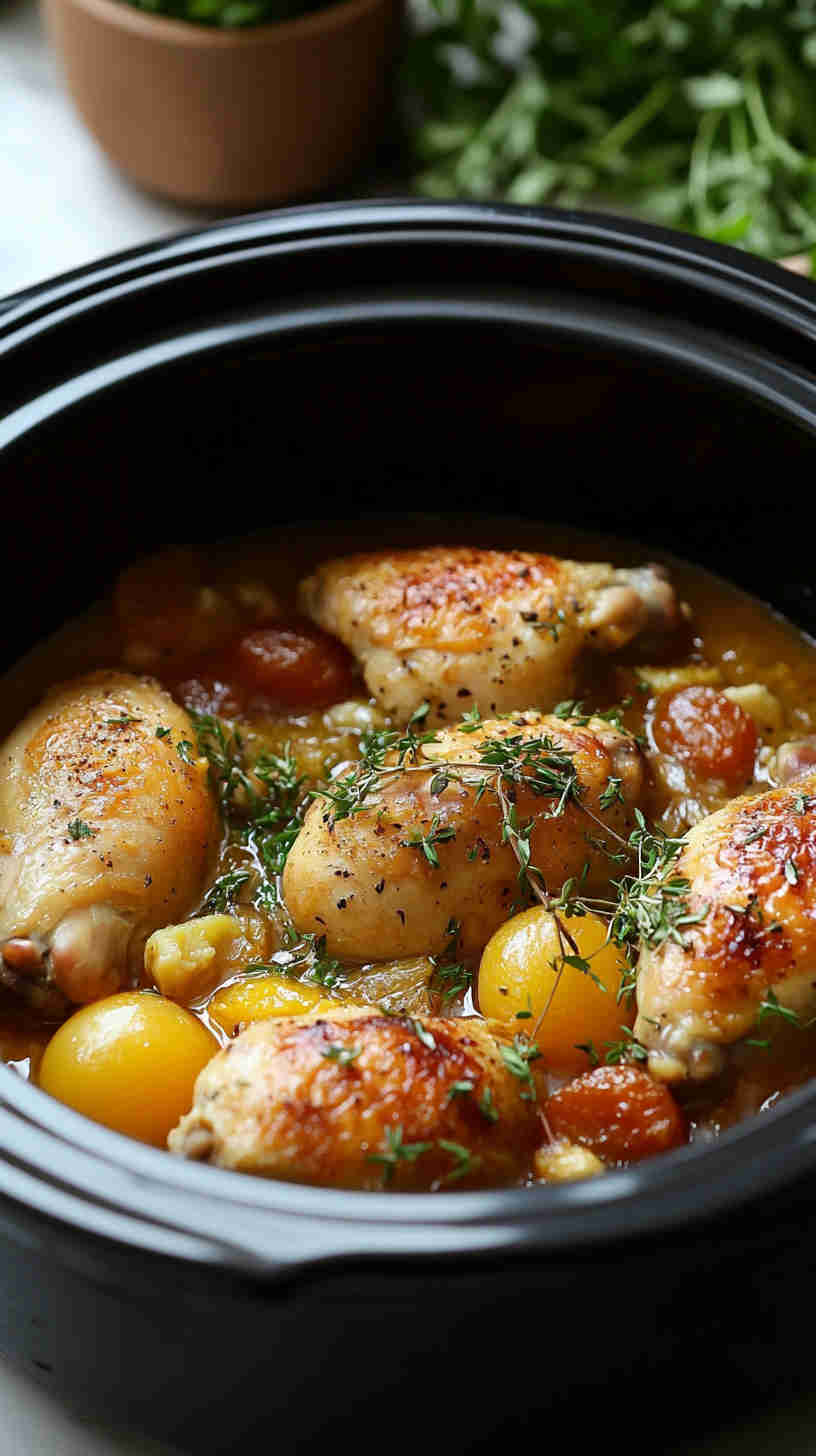 Slow Cooker Apricot Chicken Delight