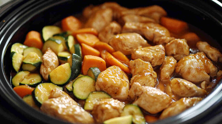 Slow Cooker Apricot Chicken with Vegetables