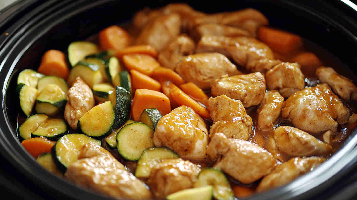 Slow Cooker Apricot Chicken with Vegetables