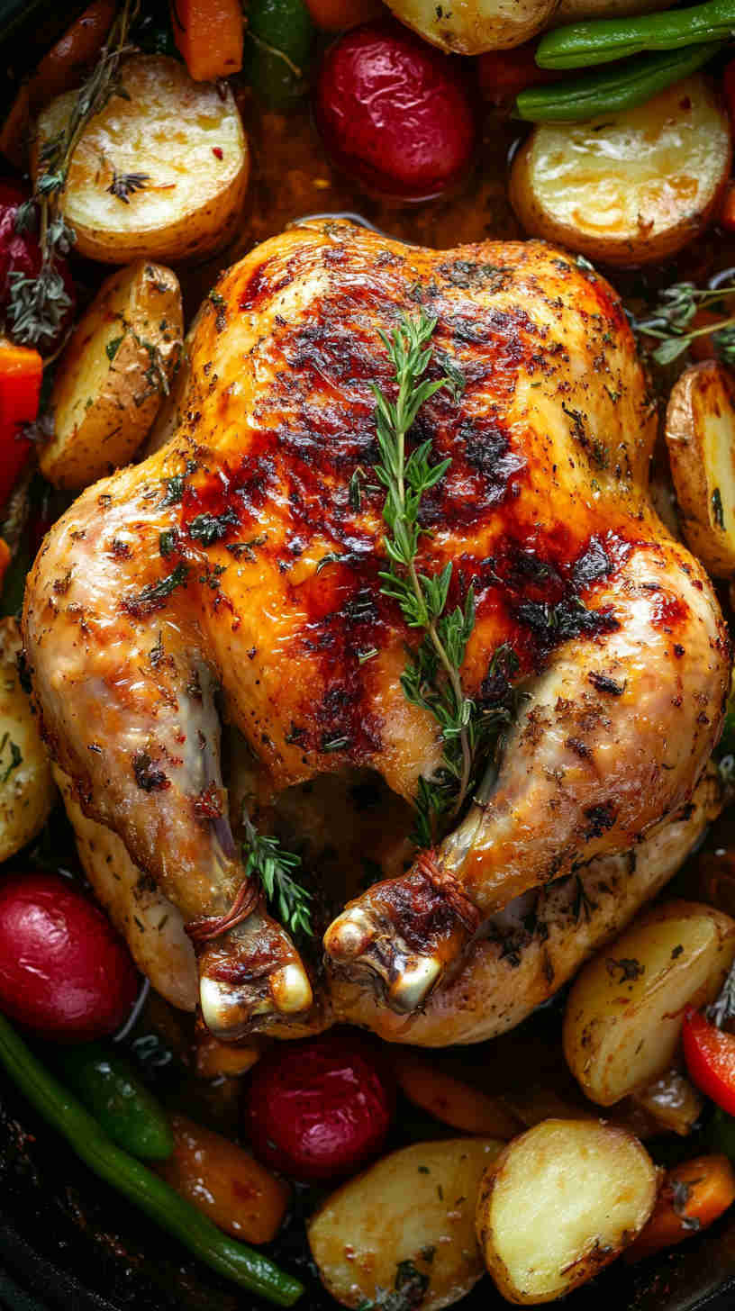 Slow Cooker Apricot Chicken with Vegetables