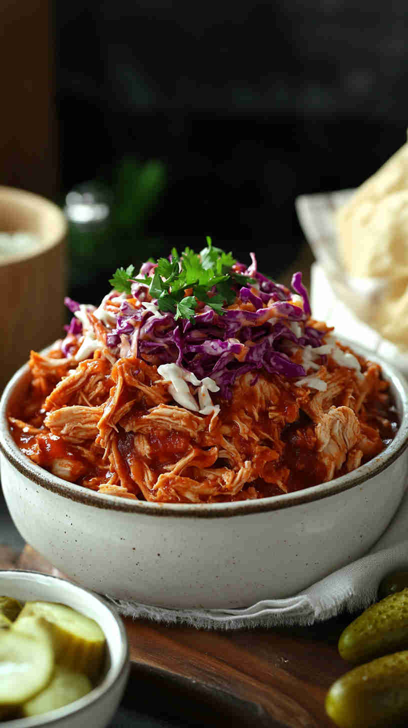 Slow Cooker BBQ Pulled Chicken