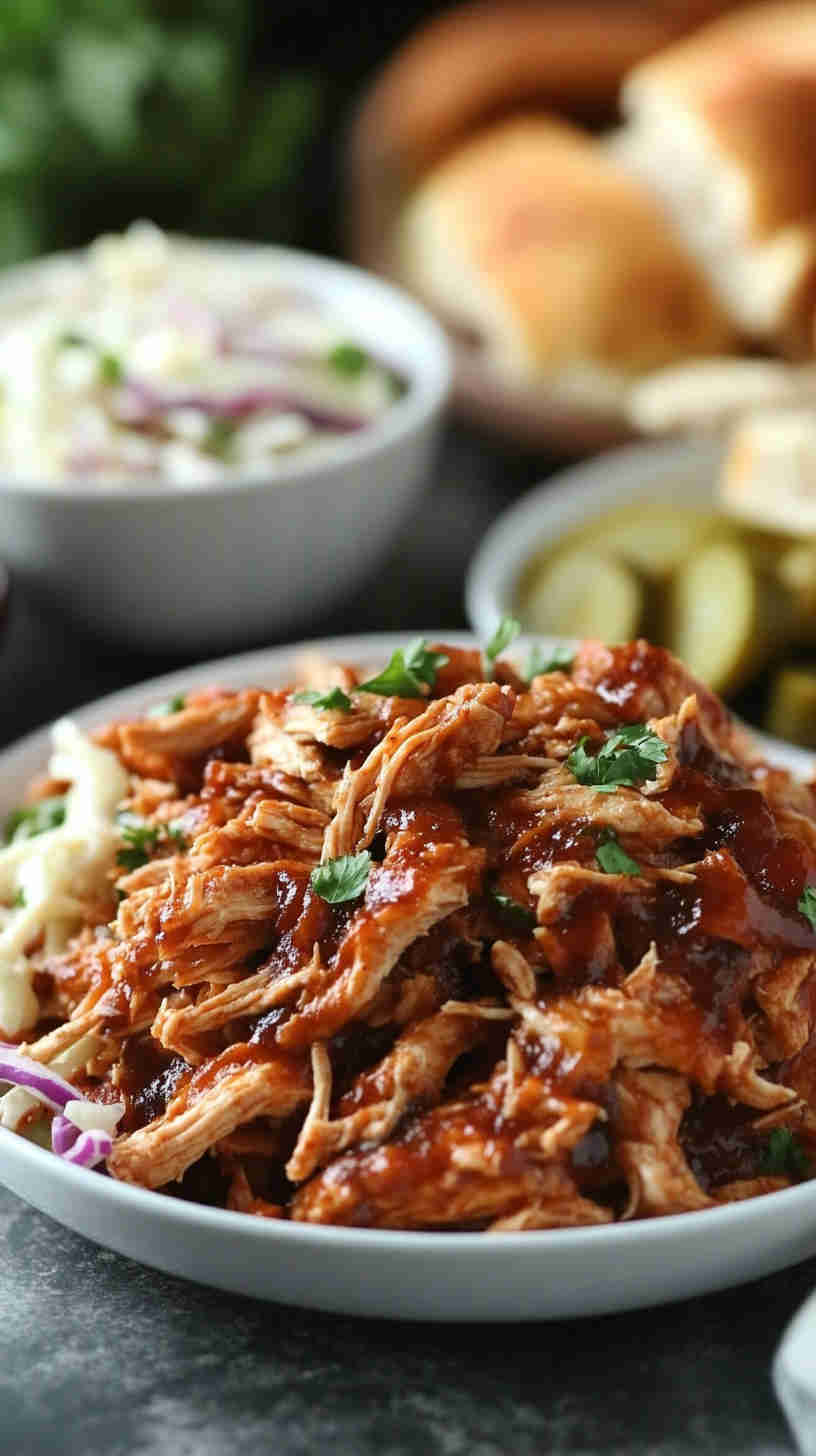 Slow Cooker BBQ Pulled Chicken
