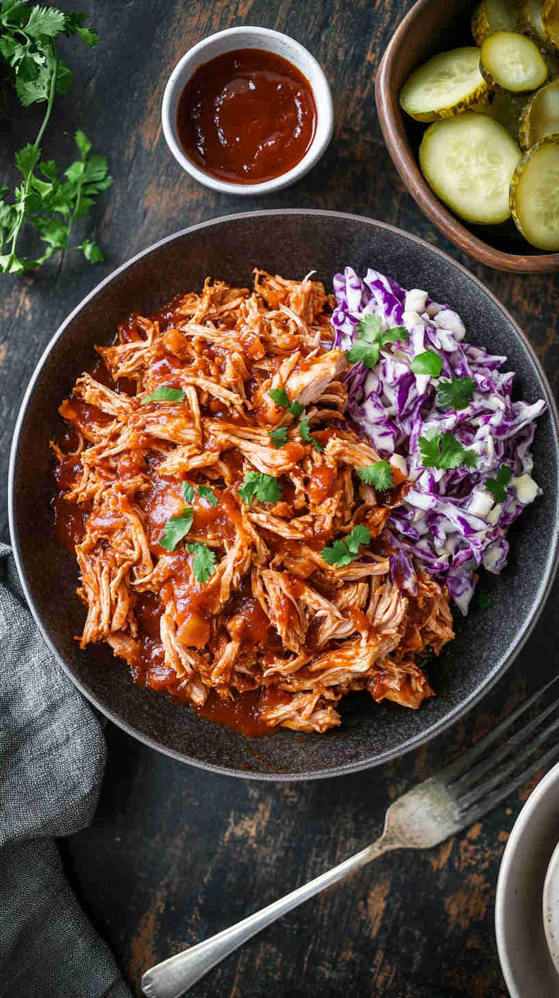 Slow Cooker BBQ Pulled Chicken