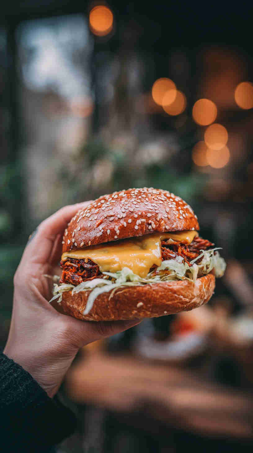 Slow Cooker BBQ Pulled Jackfruit Sliders