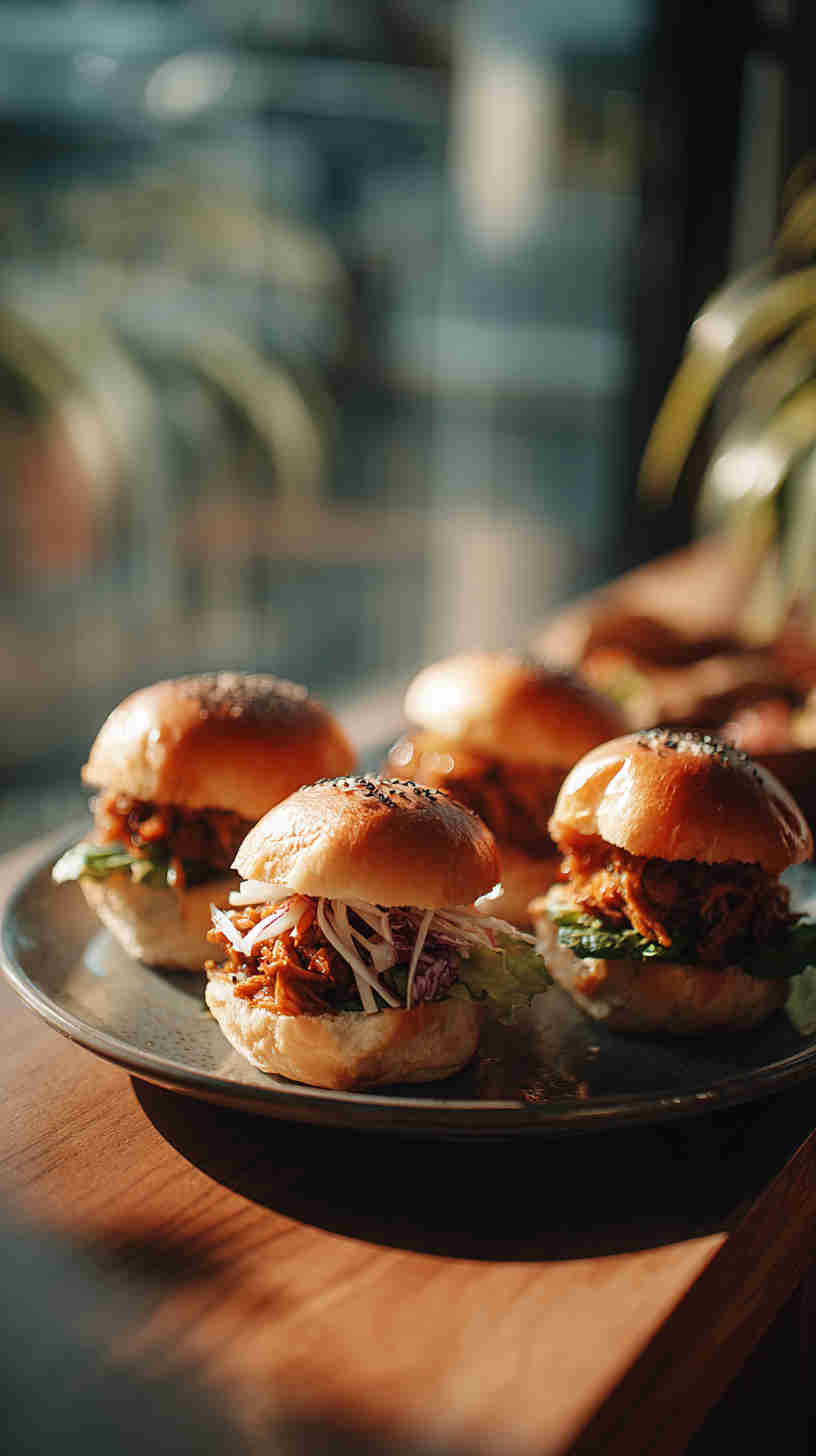 Slow Cooker BBQ Pulled Jackfruit Sliders