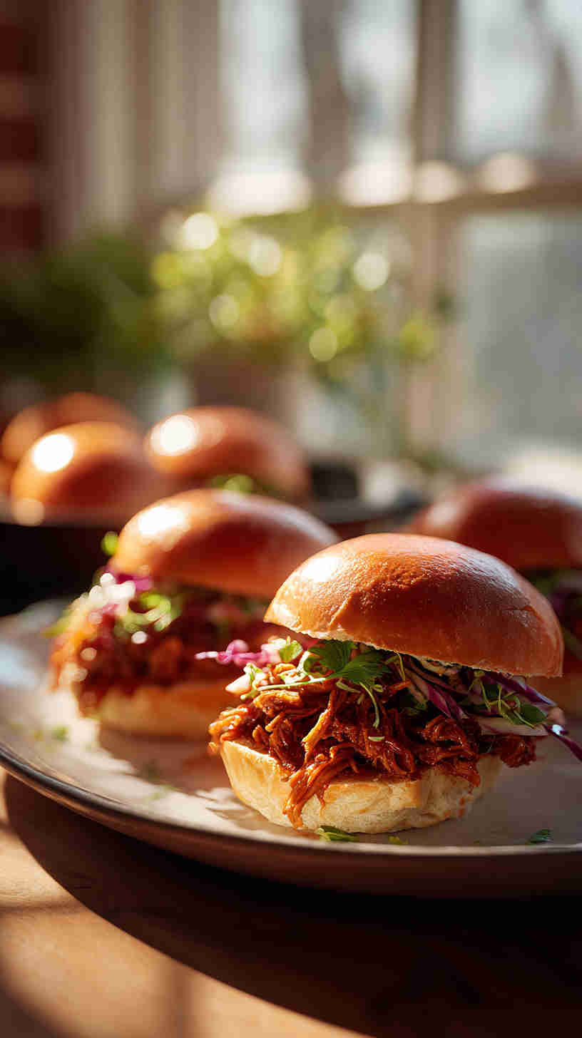 Slow Cooker BBQ Pulled Jackfruit Sliders