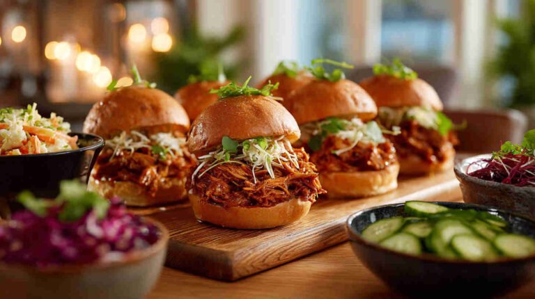 Slow Cooker BBQ Pulled Jackfruit Sliders