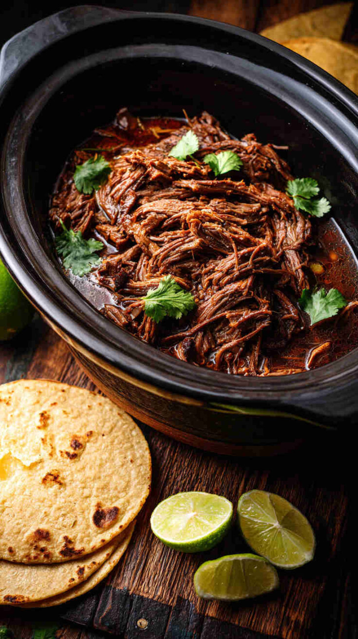 Slow Cooker Barbacoa Beef Taco Filling