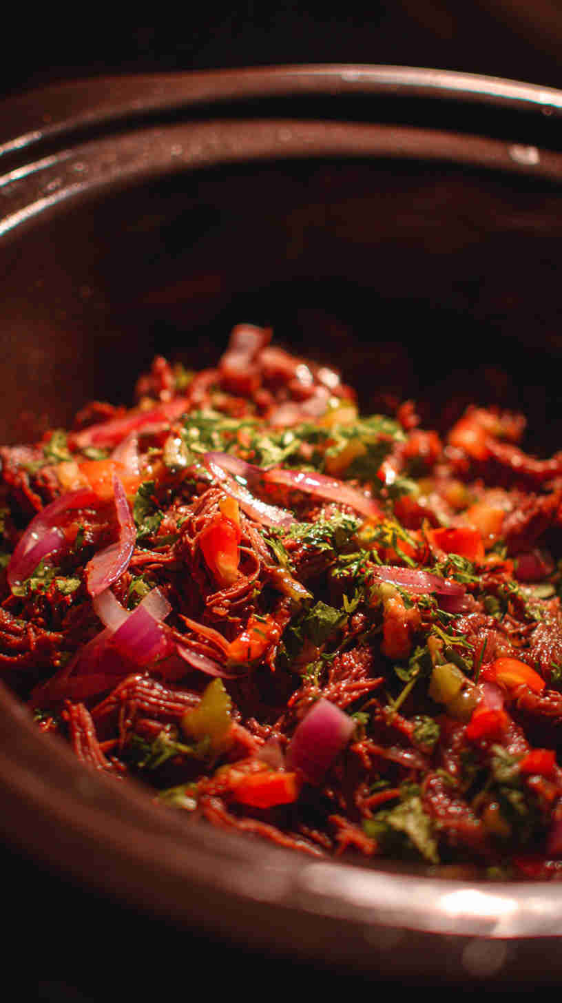 Slow Cooker Barbacoa Beef Taco Filling