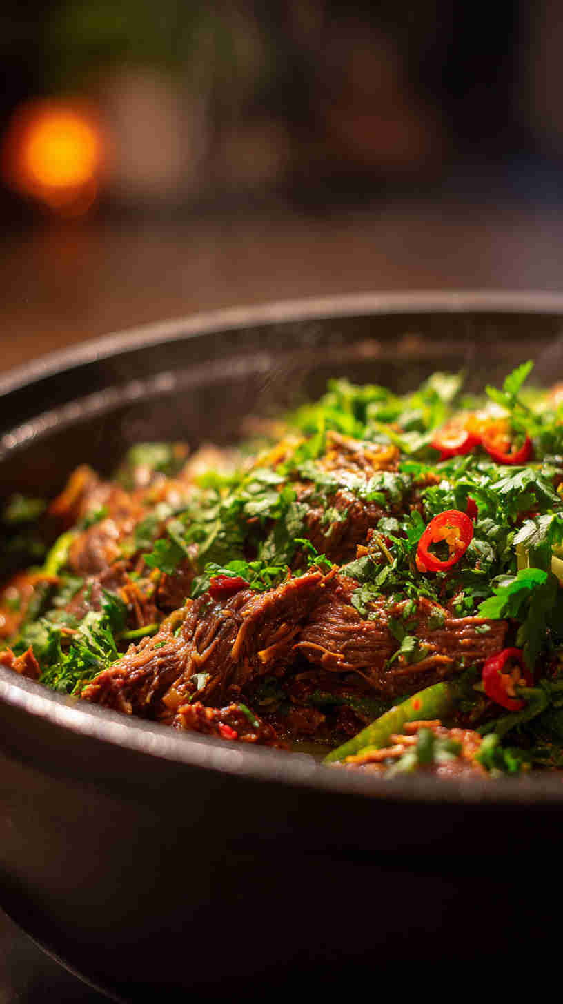 Slow Cooker Barbacoa Beef Taco Filling