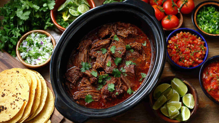 Slow Cooker Barbacoa Beef Taco Filling