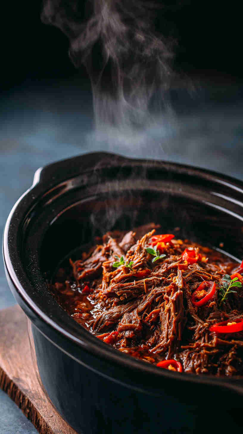 Slow Cooker Barbacoa Beef Taco Filling