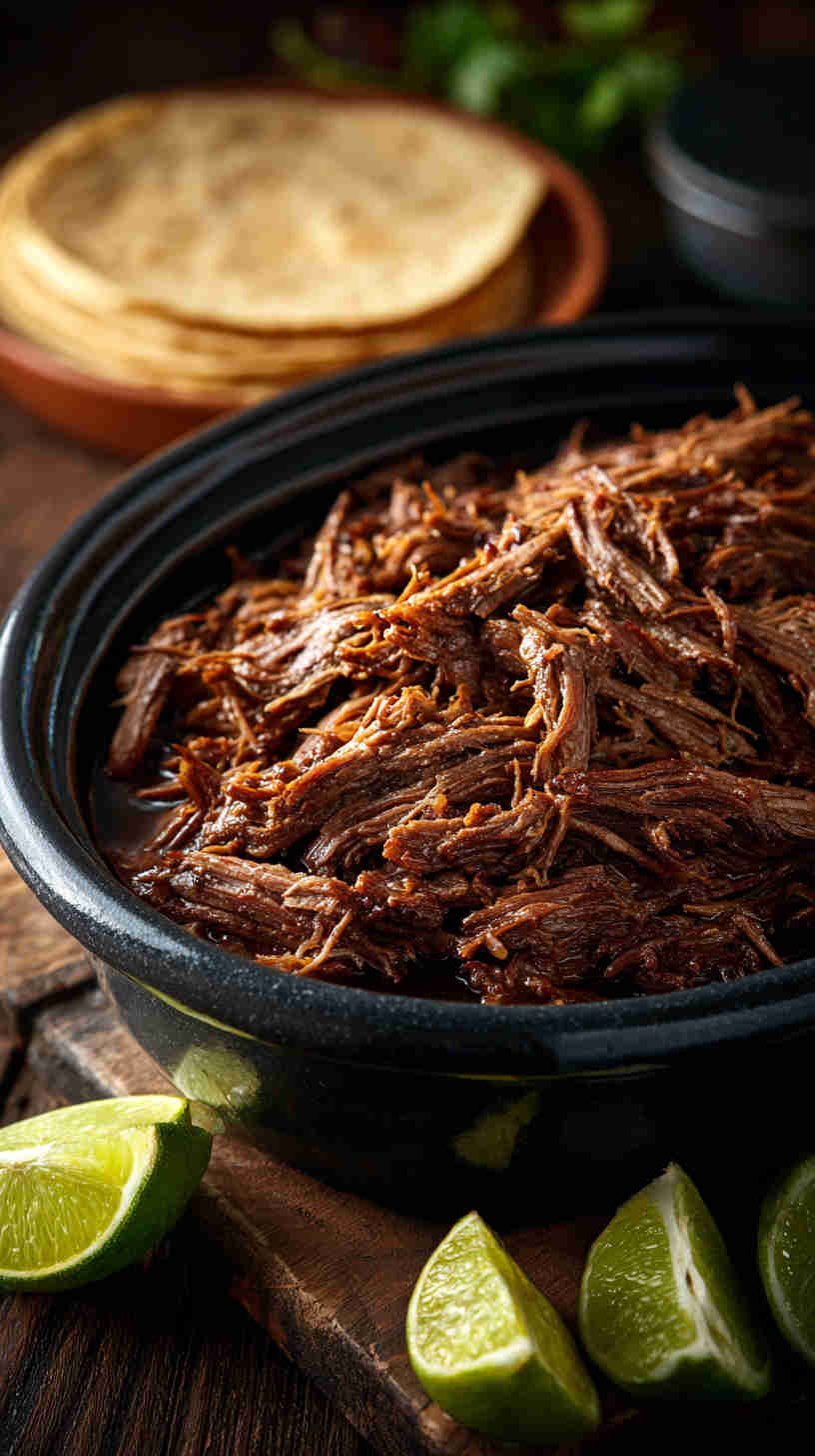 Slow Cooker Barbacoa Beef Taco Filling
