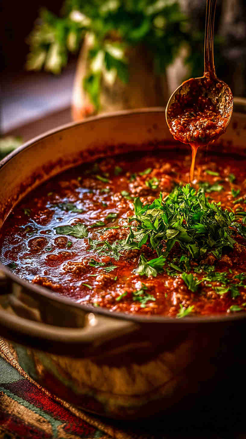 Slow Cooker Bolognese Sauce with Beef and Pork