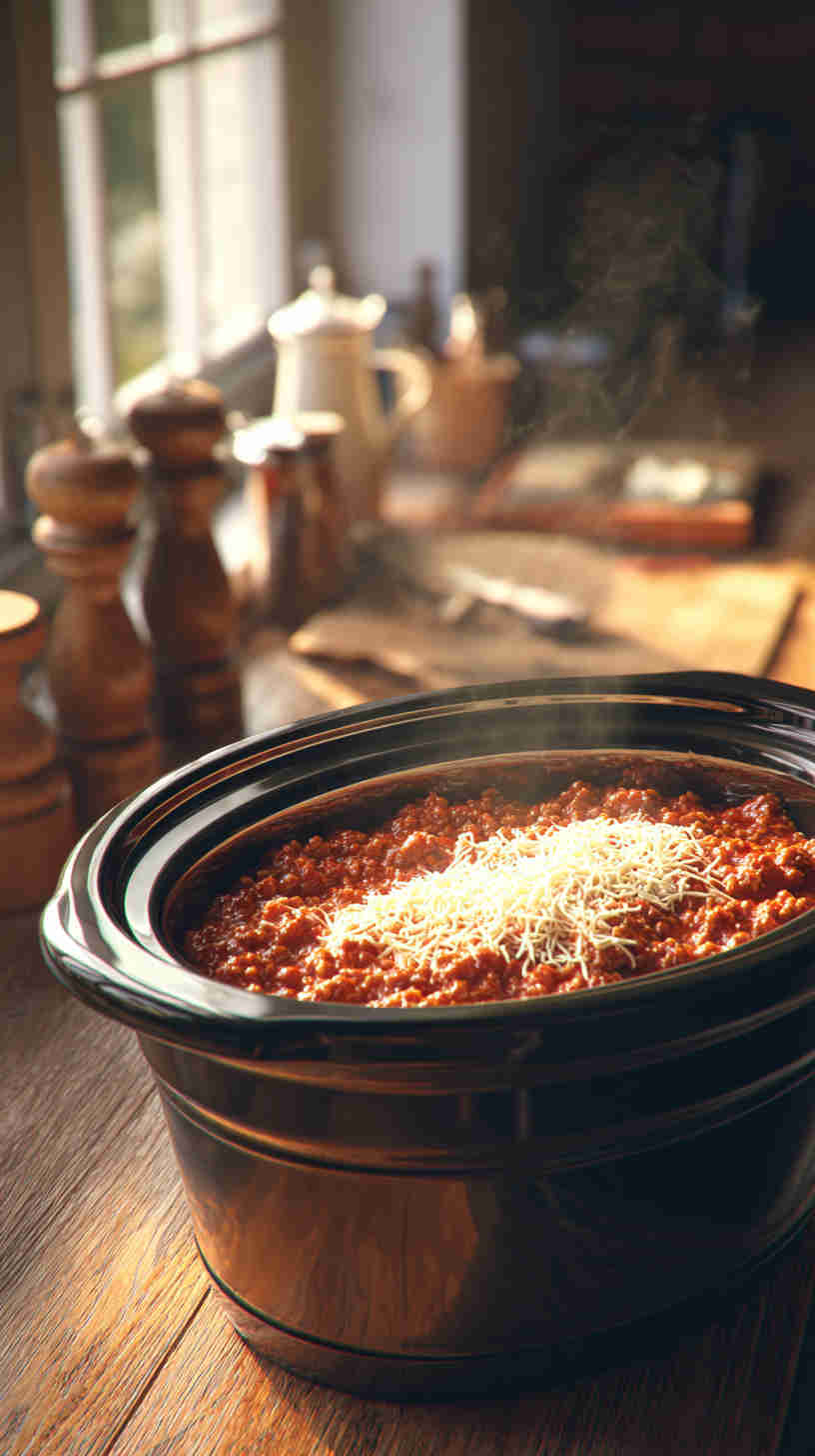 Slow Cooker Bolognese Sauce with Beef and Pork