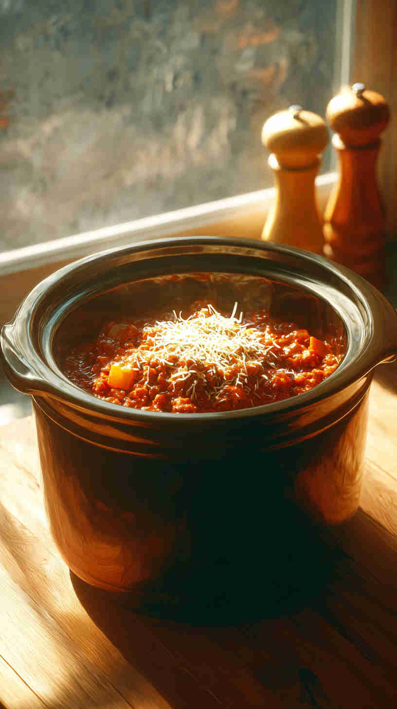 Slow Cooker Bolognese Sauce with Beef and Pork