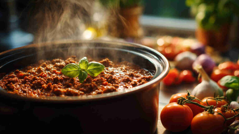 Slow Cooker Bolognese Sauce with Beef and Pork