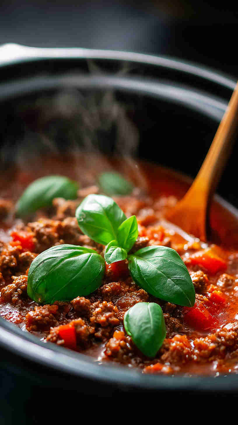 Slow Cooker Bolognese Sauce with Beef and Pork