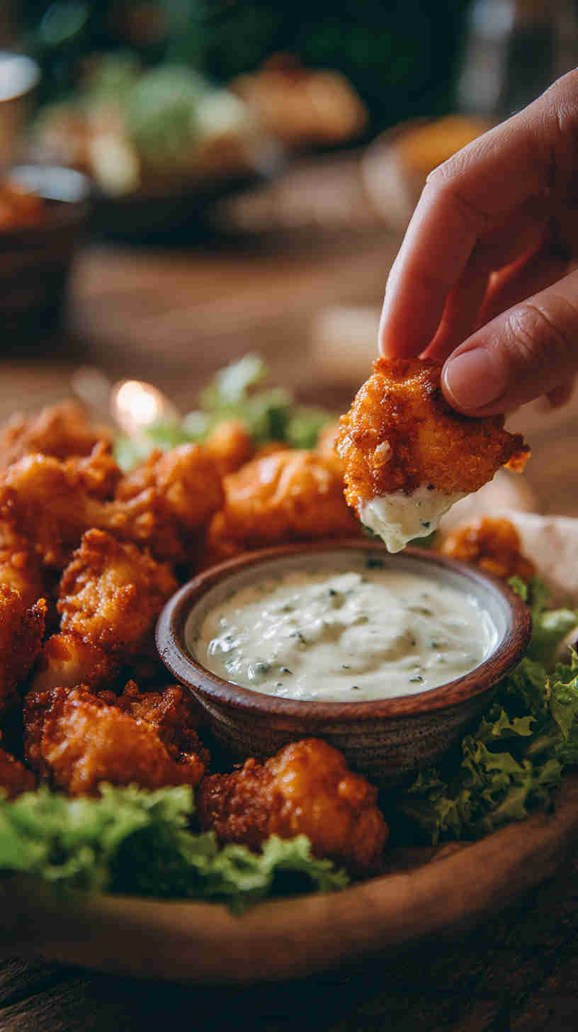 Slow Cooker Buffalo Cauliflower Bites