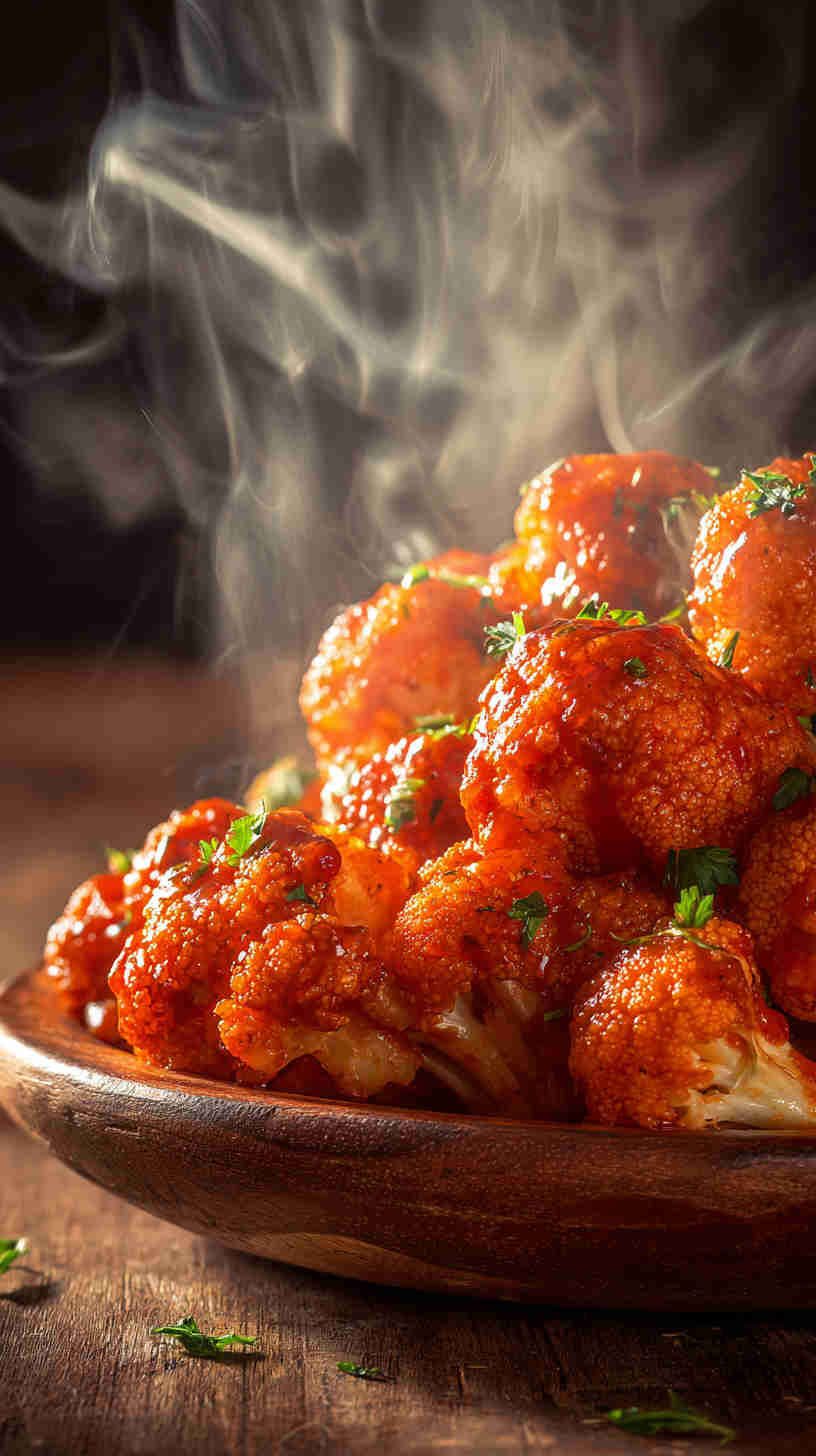 Slow Cooker Buffalo Cauliflower Bites