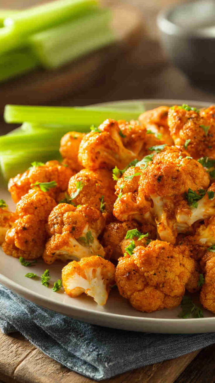 Slow Cooker Buffalo Cauliflower Bites