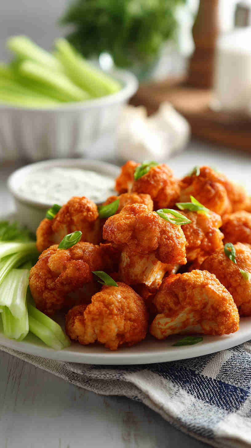 Slow Cooker Buffalo Cauliflower Bites