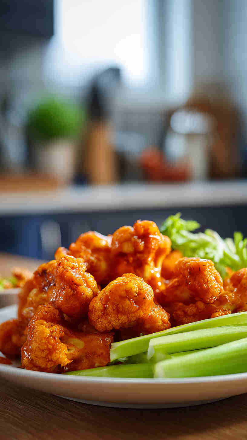 Slow Cooker Buffalo Cauliflower Bites