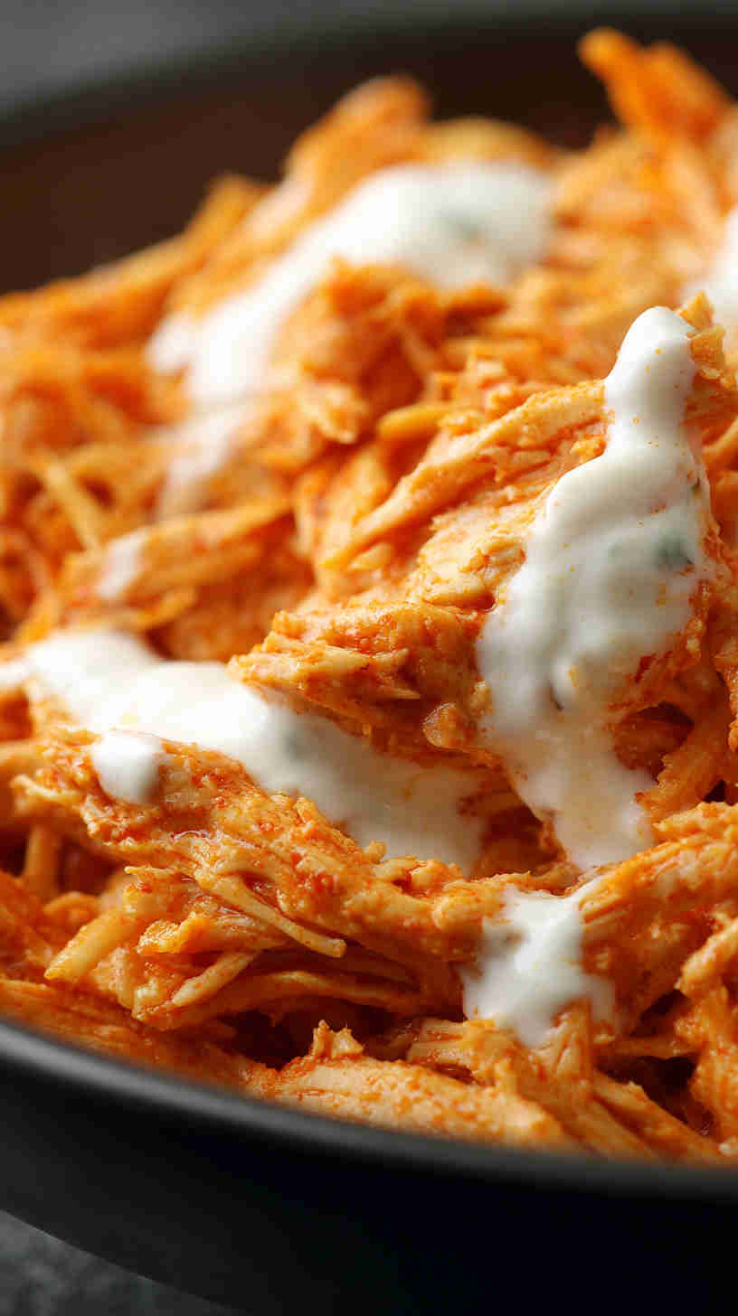 Slow Cooker Buffalo Chicken Taco Filling