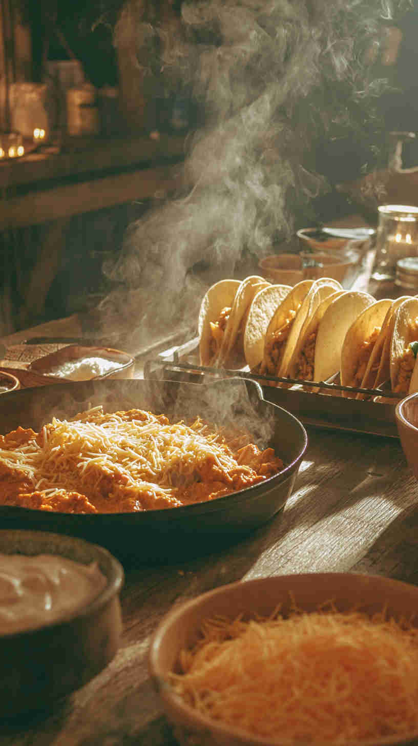 Slow Cooker Buffalo Chicken Taco Filling
