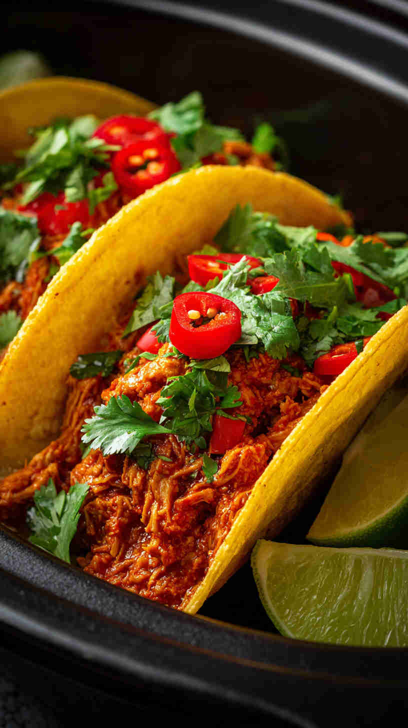 Slow Cooker Buffalo Chicken Taco Filling