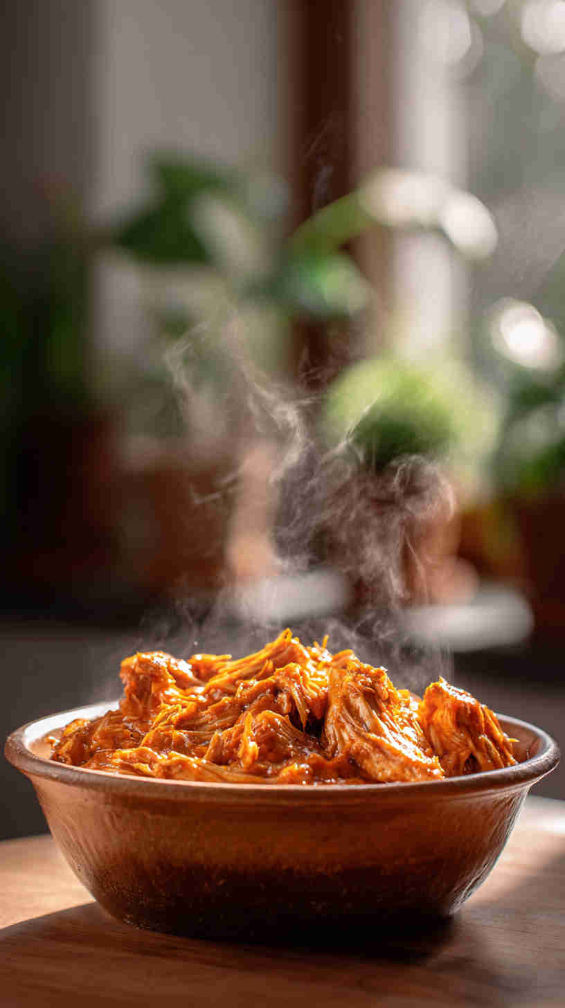 Slow Cooker Buffalo Pulled Chicken