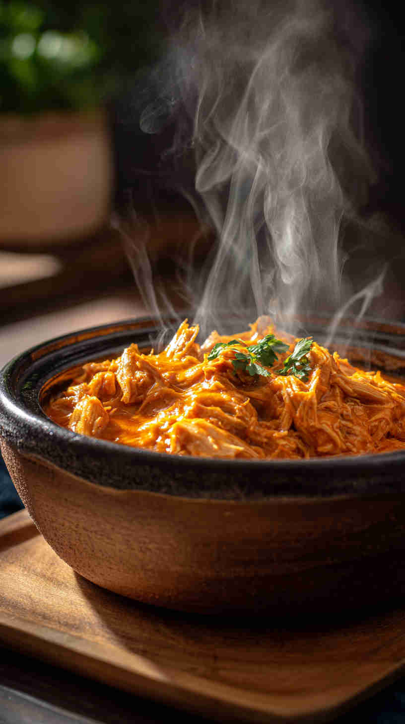 Slow Cooker Buffalo Pulled Chicken