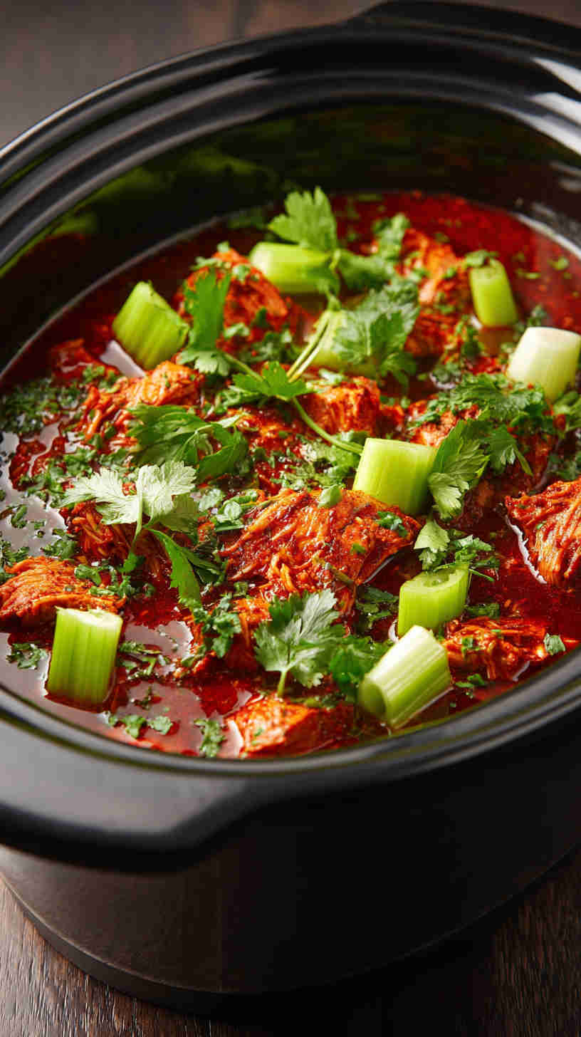 Slow Cooker Buffalo Pulled Chicken