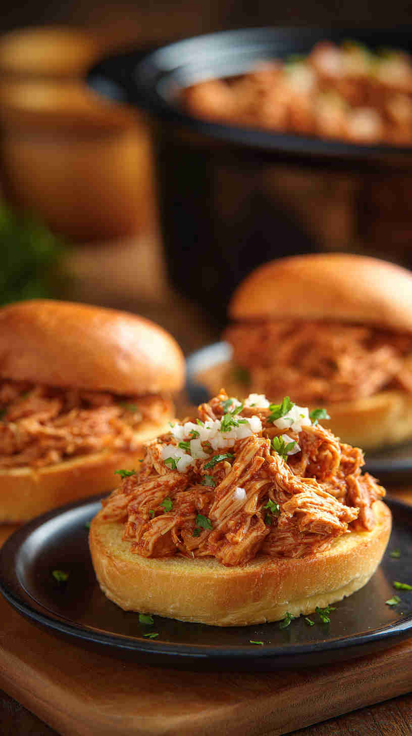 Slow Cooker Buffalo Pulled Chicken