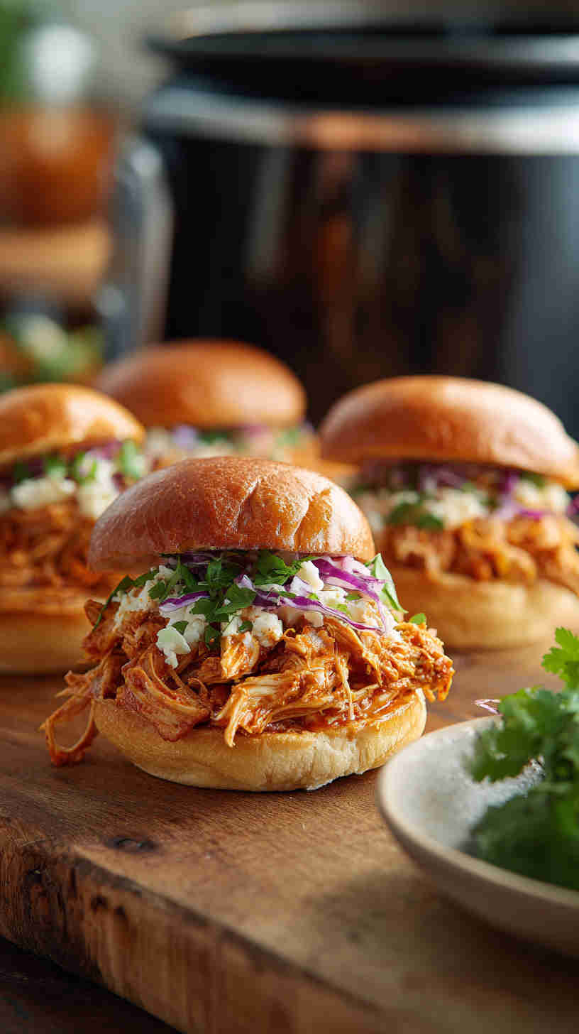 Slow Cooker Buffalo Pulled Chicken