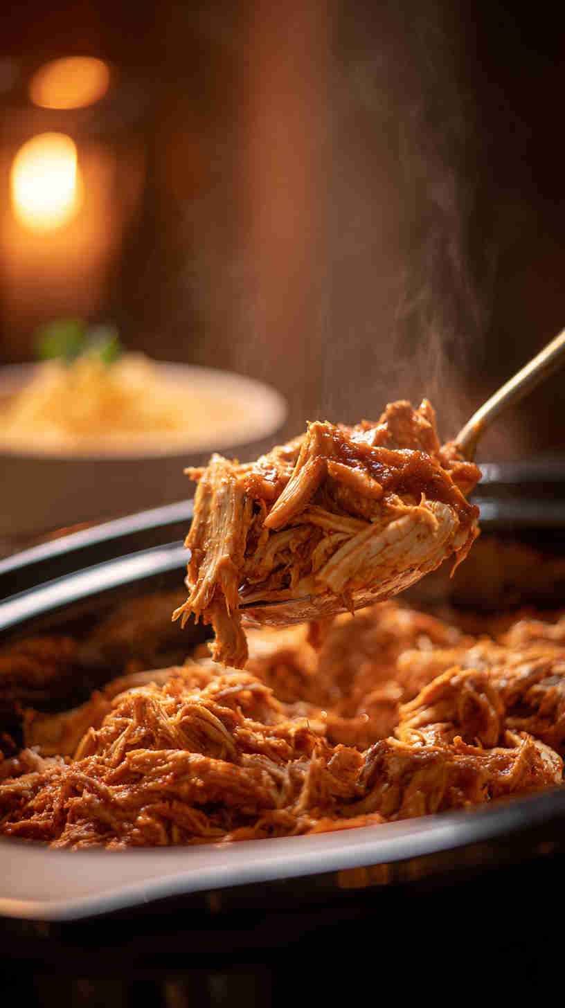 Slow Cooker Buffalo Pulled Chicken