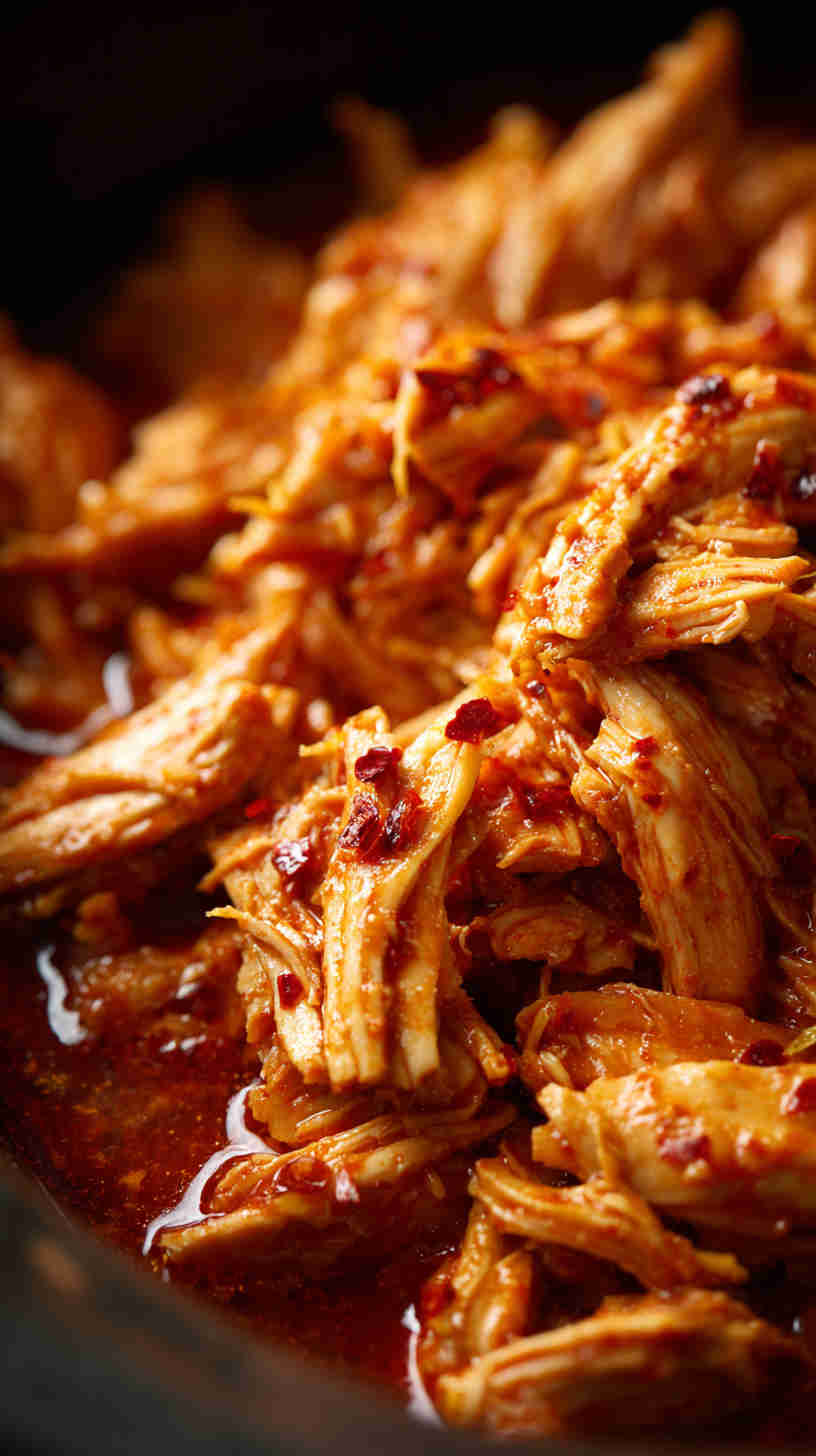 Slow Cooker Buffalo Pulled Chicken