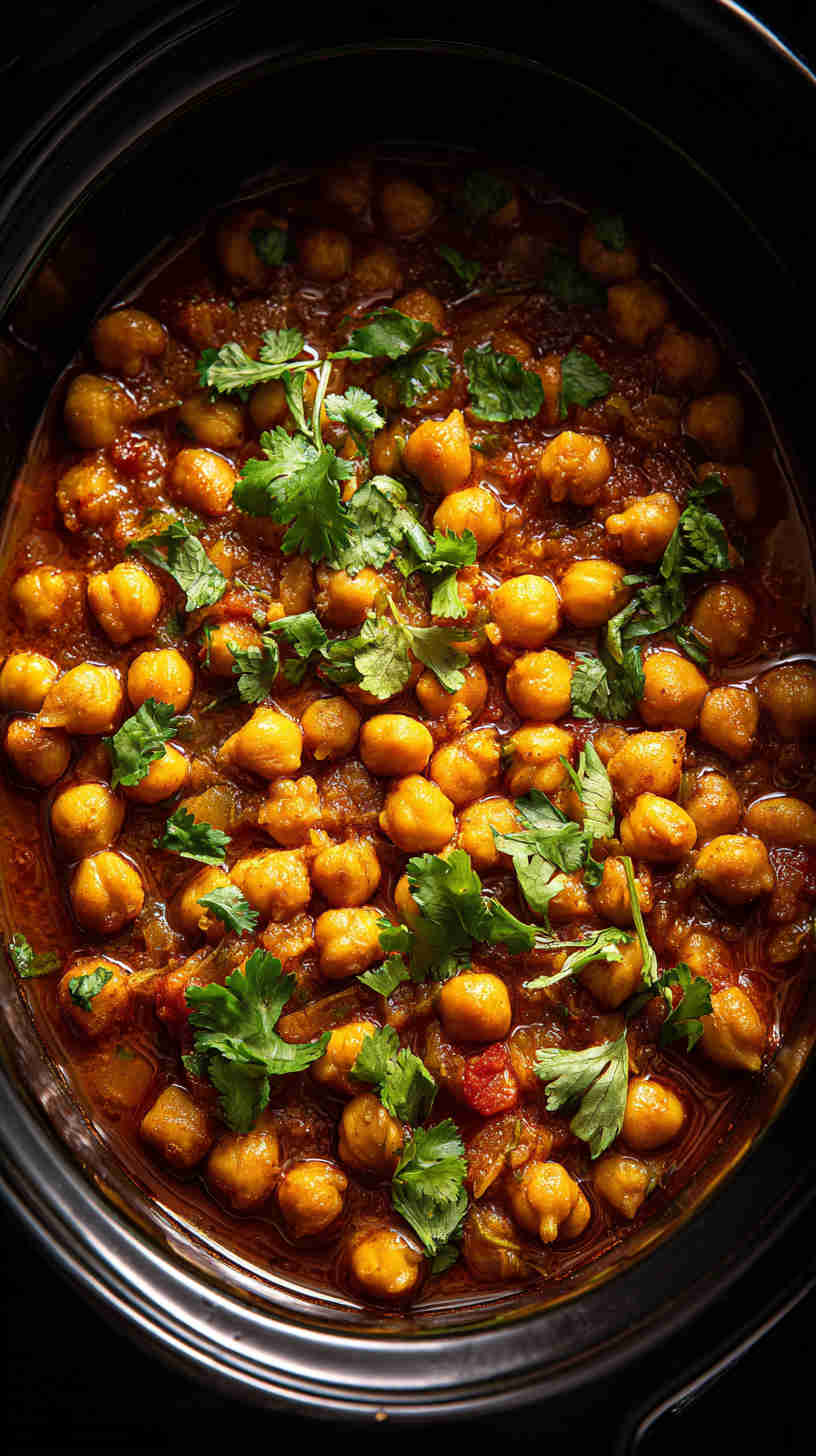 Slow Cooker Chana Masala (Chickpea Curry)