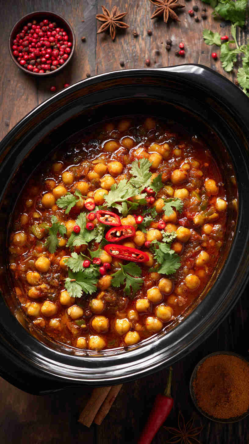 Slow Cooker Chana Masala (Chickpea Curry)