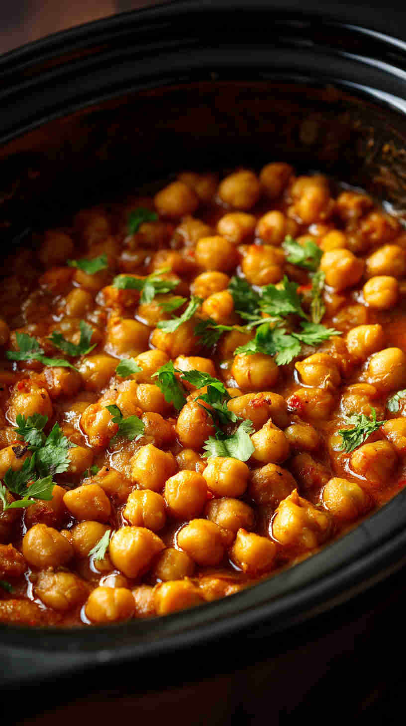 Slow Cooker Chana Masala (Chickpea Curry)