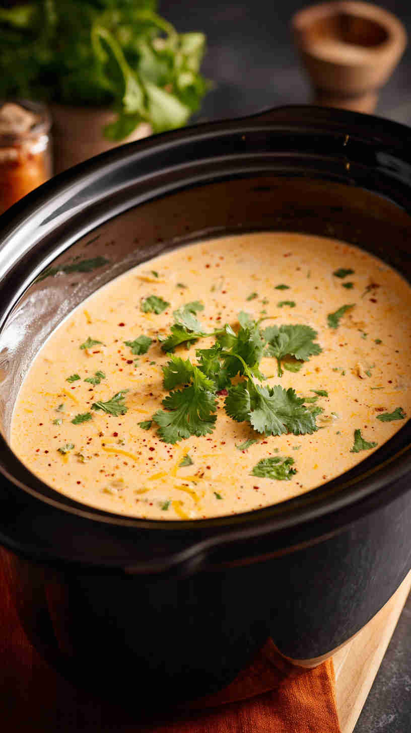 Slow Cooker Cheesy Queso Dip