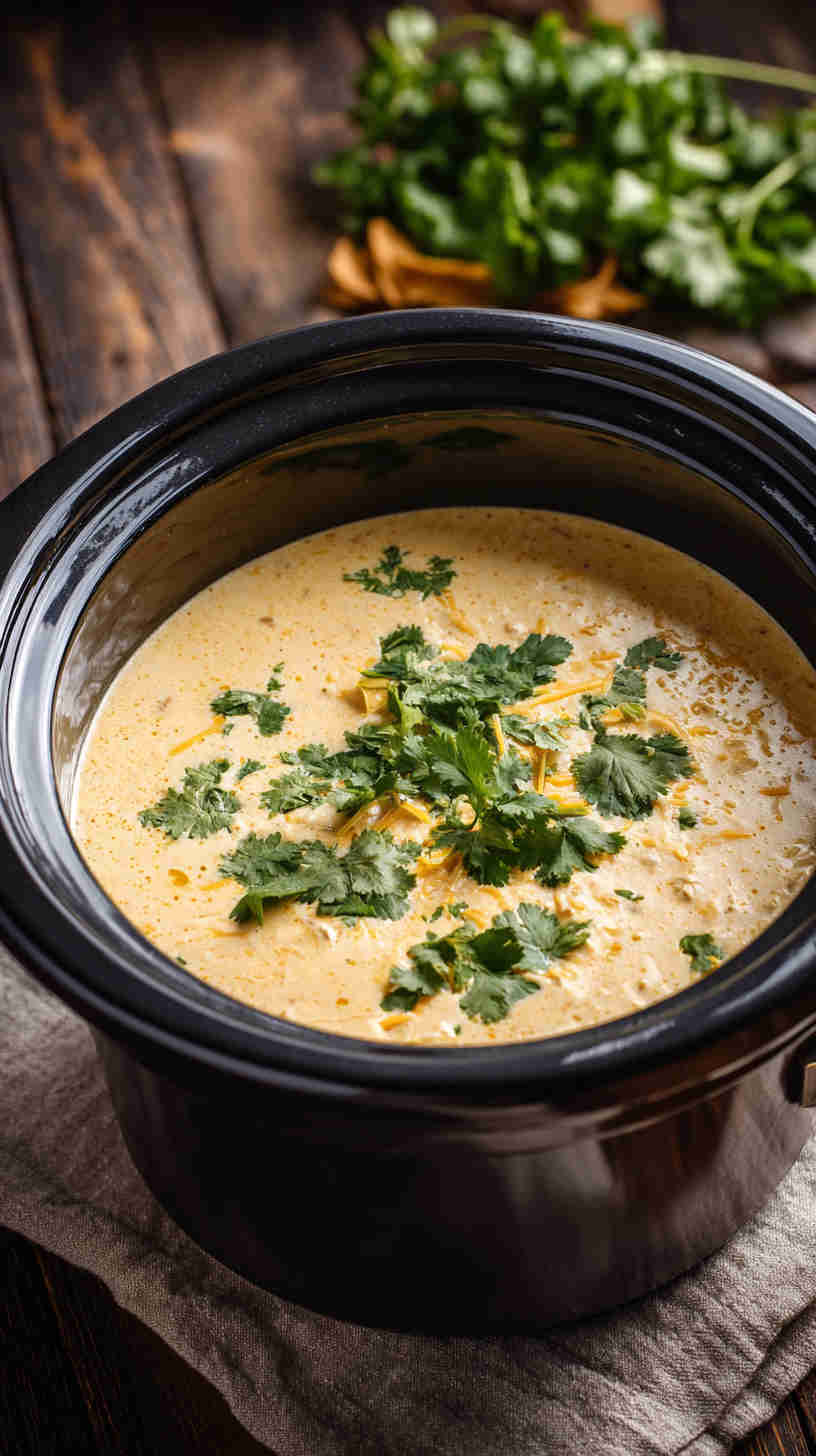 Slow Cooker Cheesy Queso Dip